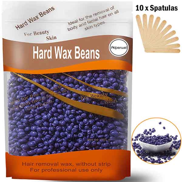 Hair Removal Hard Wax Beans / 500 Grams, Natural Hot Film Full